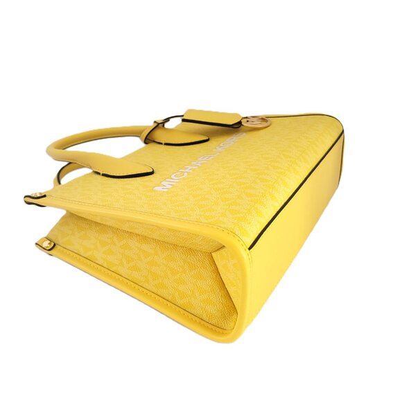Michael Kors Mirella Small Shopper Top Zip Crossbody Handbag MK Daisy Yellow - Picture 6 of 7
